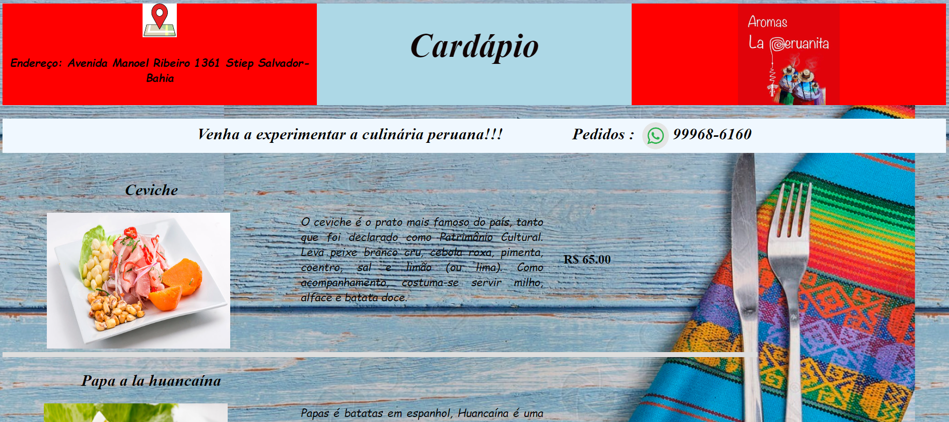 cardapio